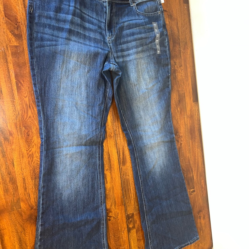 Maurices Blue Flare Wide Leg Jeans 18 Tall